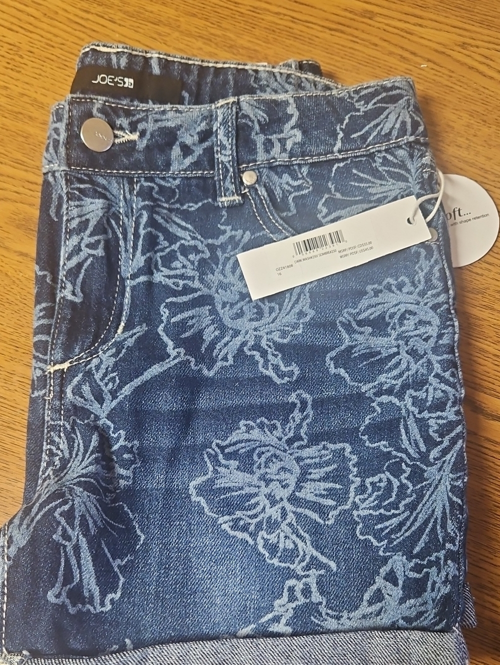 Size 16 Joes Girls Floral Jean Shorts New With Tags